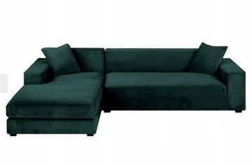 ЧЕХОЛ ДЛЯ УГЛОВОГО ДИВАНА ДИВАН, КОРИЧНЕВЫЙ ВЕЛОР, 175-225см, ЭЛАСТИЧНЫЙ