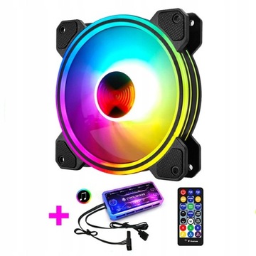 Вентилятор CoolMoon RGB FAN 5*12см LED
