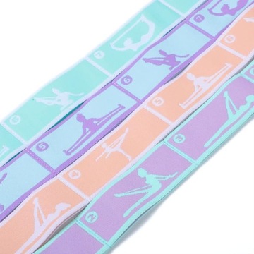 Гимнастическая лента для растяжки, эспандер для занятий йогой, 8 секций