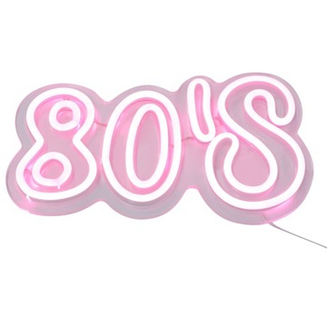 NEONOWY LED DEKORACJA ŚCIANOWA RETRO SYPIALNI I IMPREZY