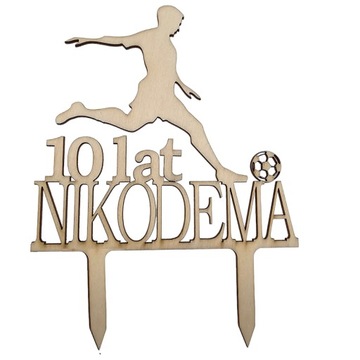 Топпер для торта с ФУТБОЛИСТОМ по имени ИМЯ НОМЕР ФУТБОЛИСТИКА футбол