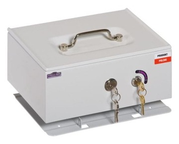 KASETKA METALOWA NA PIENIĄDZE SEJF SKRZYNKA KLUCZ