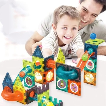 МАГНИТНЫЕ КОНСТРУКЦИОННЫЕ БЛОКИ СВЕТЯЩАЯСЯ ДОРОЖКА 75el 3D МАГНИТНЫЕ ОБРАЗОВАТЕЛЬНЫЕ