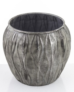 МЕТАЛЛИЧЕСКАЯ КРЫШКА, СЕРЕБРЯНЫЙ ЦВЕТОЧНЫЙ ГОРШОК, УКРАШЕНИЕ ДОМА