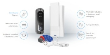 Комплект домофона с брелоком-считывателем белый OR-DOM-JA-928/W ORNO