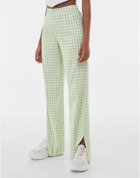 BERSHKA SPODNIE W KRATĘ 5108168 R.38