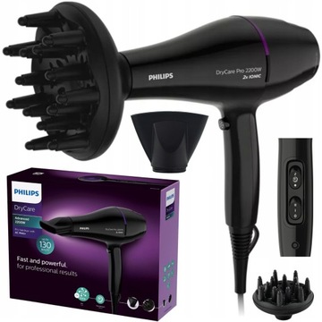 TURBO SZYBKA SUSZARKA DO WŁOSÓW PHILIPS JONIZACJA ZIMNY NADMUCH + DYFUZOR