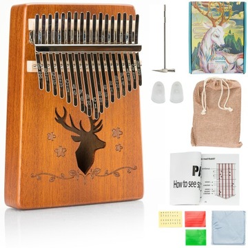 KALIMBA Drewniana INSTRUMENT KARIMBA PIANINO MAHOŃ ZANZA MBIRA