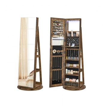 Obrotowa szafka na biżuterię lustro OBROTOWE rustykalna retro