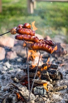 ВИЛКИ ДЛЯ КОСТРА НЕРЖ. 100 10 шт + ВЕШАЛКА