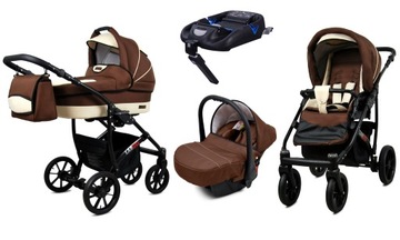 BabyLux Wózek 4w1 dziecięcy Largo + baza ISOFIX