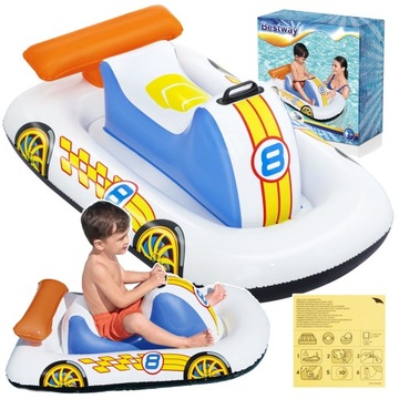 НАДУВНАЯ ГОНОЧНАЯ ЛОДКА ДЕТСКАЯ ЛОДКА ДЛЯ ПЛАВАНИЯ 110х75см Bestway 41480
