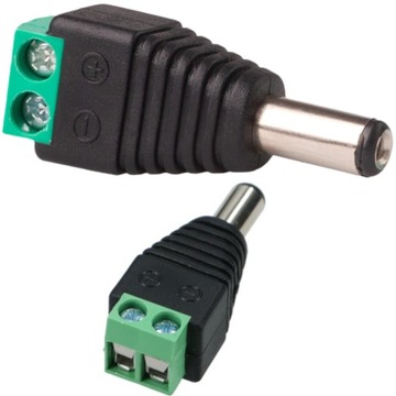 WTYK ZASILANIA DC 2,1/5,5 ZŁĄCZKA TAŚM LED KAMER