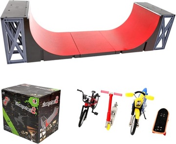 Zestaw do skateparku - Zestaw ramp do deskorolki z palcami,Zabawka
