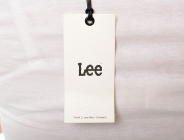 LEE t-shirt damski WHITE s/s SLIM V NECK _ S