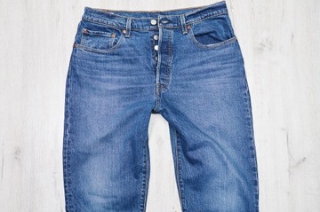 LEVIS 501 JEANSY spodnie męskie granatowe klasyczne PREMIUM 32/30 pas 82