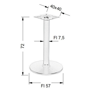 PODSTAWA DO STOLIKA SOLIDNA SH-4005 CHROM 45 CM