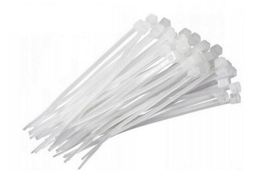 Opaska zaciskowa mocująca plastikowa 250x7,6 biała