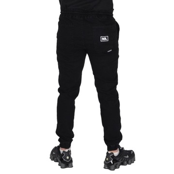 NEW BAD LINE SPODNIE JOGGER JEANS ICON CZARNE XXL klasyk