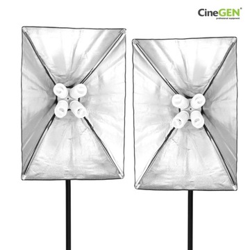 Zestaw lamp studyjnych softbox 40x40 3200W statyw