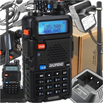 Baofeng UV-5R HT 8W Radio SKANER POLICJA POGOTOWIE NAJMOCNIEJSZA WERSJA