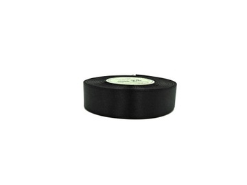 WSTĄŻKA TASIEMKA SATYNOWA 25mm 32m CZARNA