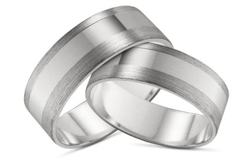 Obrączka srebrna próby 925+GRAWER 6 mm OB13 ŚLUB