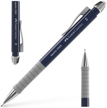FABER-CASTELL Ołówek automatyczny z gumką na rysiki Apollo 0,5 mm GRANATOWY