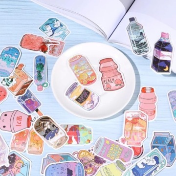 KAWAII DRINK MIX STICKERBOM НАКЛЕЙКИ ВОДОНЕПРОНИЦАЕМЫЕ ДЕКОРАТИВНЫЕ НАКЛЕЙКИ 50 шт.