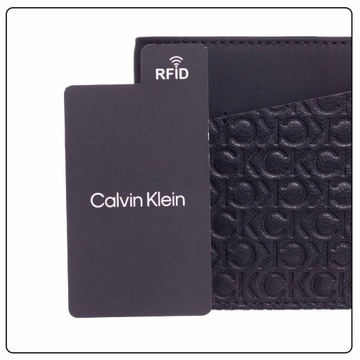 CALVIN KLEIN Duży Portfel Damski Ck Must Mono Trifold 6Cc W/Coin K50K510306