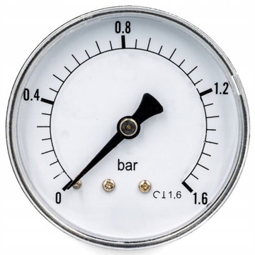 MANOMETR 63 mm 1/4 AXIALNY TYLNY 0-1 BAR
