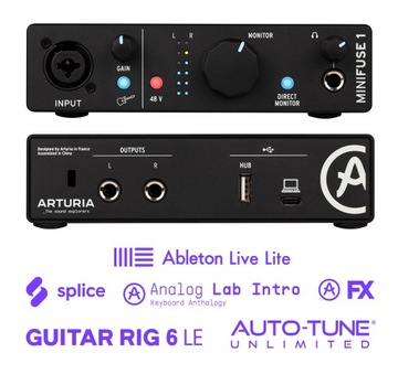 ARTURIA MINIFUSE 1 BLACK INTERFEJS AUDIO