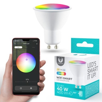 Żarówka inteligentna GU10 5W sterowanie aplikacją