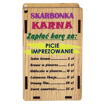 Skarbonka Małżeńska Karna Przeklinanie Picie Prezent Rocznica Ślub