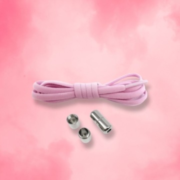 Шнурки ELASTIC без завязок, розовые