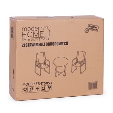 ZESTAW KOMPLET MEBLI OGRODOWYCH DWA KRZESŁA I STOLIK METALOWE CZARNY