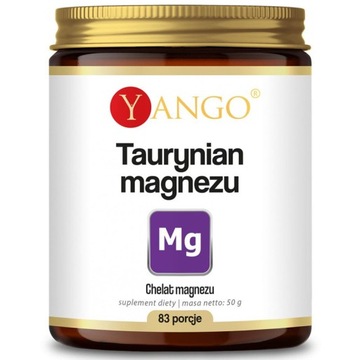 YANGO Taurynian Magnezu 50g PRACA UKŁADU NERWOWEGO RÓWNOWAGA ELEKTROLITOWA