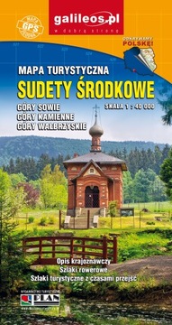 Sudety Środkowe Góry Kamienne, Sowie, Wałbrzyskie mapa laminowana Plan