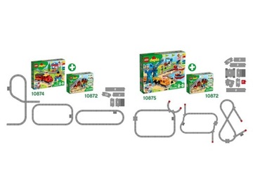 LEGO Duplo 10874 Pociąg |Tory Wiadukt 10882 |Zwrotnice 10872 | Torebka