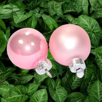 Стеклянные подвески-баулы BOX 3см BABY PINK 16шт.