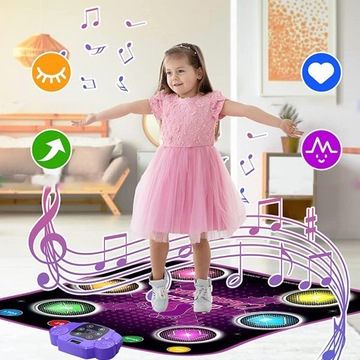 Mata do tańca z Bluetoothem i 6 strzałkami świetlnymi LED 5 trybów gry nowy