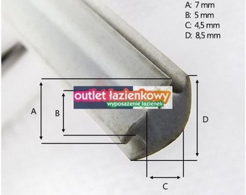 Uszczelka górna Parawan nawannowy 173cm AQUAFORM