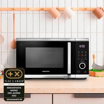 DOBRA KUCHENKA MIKROFALOWA WOLNOSTOJĄCA 25L 900W GRILL 9 PROGRAMÓW LED