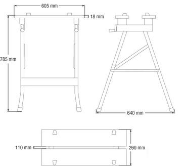 СТОЛ ДЛЯ МАСТЕРСКОЙ, СКЛАДНОЙ, ИНСТРУМЕНТАЛЬНЫЙ РАБОЧИЙ МИР, РЕГУЛИРУЕМЫЙ СТОЛ