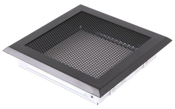 Kratka wentylacyjna 16x16cm czarny mat