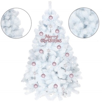 ИСКУССТВЕННАЯ БЕЛАЯ РОЖДЕСТВЕНСКАЯ ЕЛЬ 150СМ, ПЛОТНАЯ ПОДСТАВКА