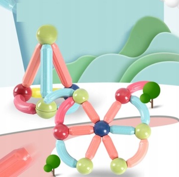 МАГНИТНЫЕ КОНСТРУКЦИОННЫЕ БЛОКИ ПАЗЛ БОЛЬШОЙ НАБОР XXL, 128 ЭЛЕМЕНТОВ