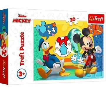 PUZZLE 30 MYSZKA MIKI MICKEY KACZOR DONALD TREFL