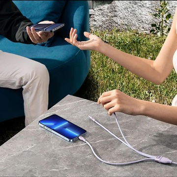 КАБЕЛЬ BASEUS USB-C — USB-C / Lightning / micro USB 100 Вт ПРОЧНЫЙ КАБЕЛЬ 1,5 м