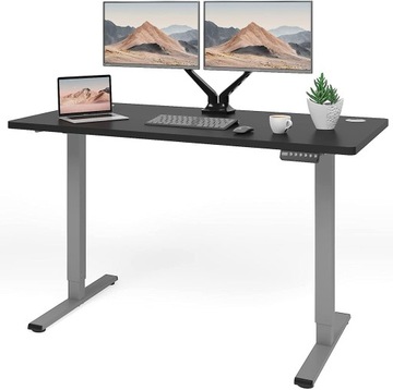 FLEXISPOT Biurko Z Regulacją Wysokości Elektryczne E1+ 140*80 Szary+Czarny